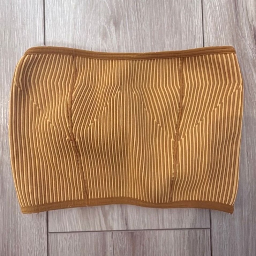 Out From Under Ribbed Seamless Tube Top Bandeau Burnt Orange XS/S